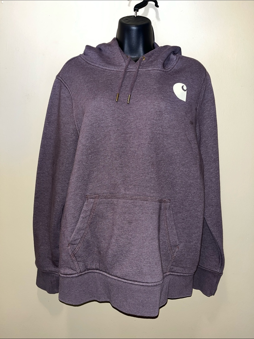 Womens CARHARTT Relaxed Fit Pull Over Hoodie Lg Purple(ish) Plum *READ*